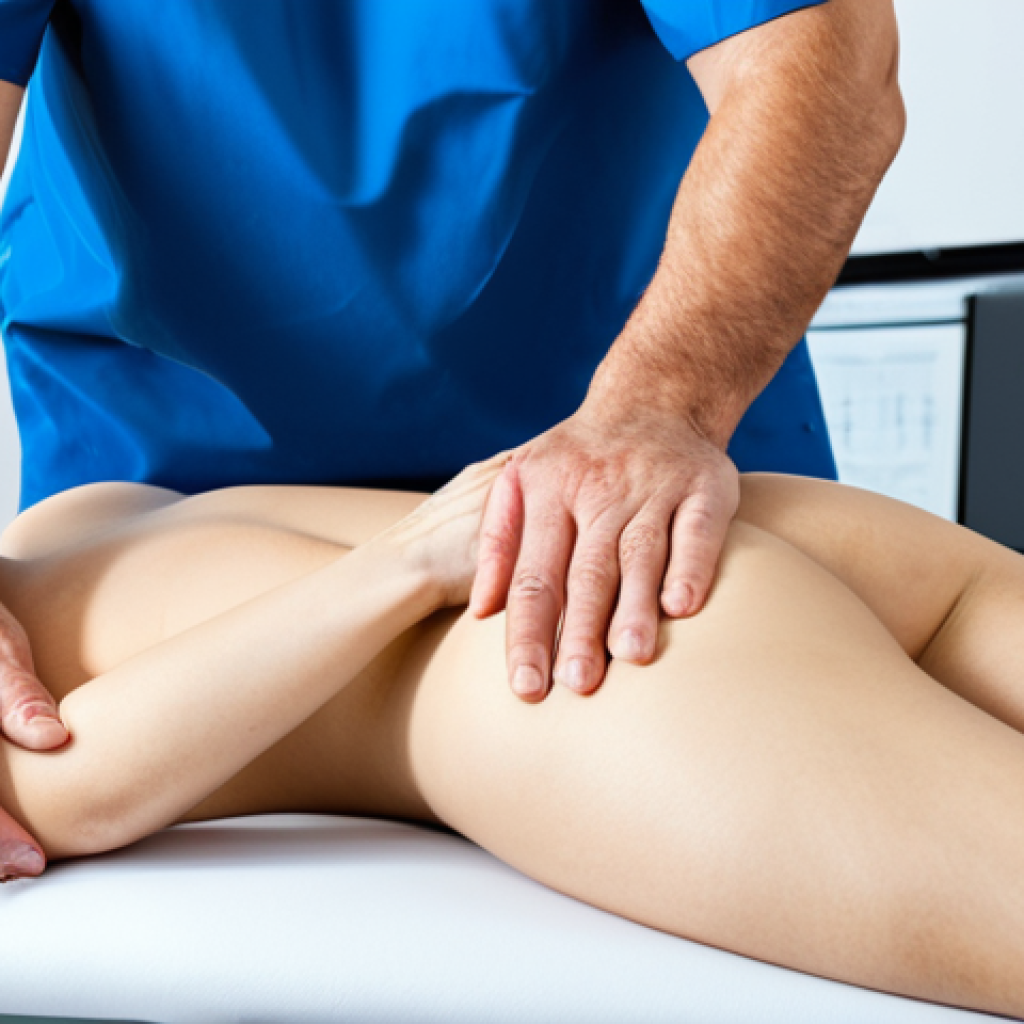 Specialization - Manual Therapy/Osteopathy**

"A dedicated physiotherapist, fully clothed in professional attire, carefully examining a patient's spine in a bright, modern clinic, demonstrating manual therapy techniques. Safe for work, appropriate content, perfect anatomy, correct proportions, natural pose, well-formed hands, proper finger count, natural body proportions, emphasizing precision and care. The setting should evoke a sense of trust and expertise. High quality, professional photography, safe for work, family-friendly, professional."

**