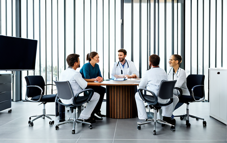 물리치료사의 일과 삶의 균형 - Efficient Workspace**
"A well-organized physiotherapy office with a fully clothed therapist working... 물리치료사의 일과 삶의 균형 - Efficient Workspace**
"A well-organized physiotherapy office with a fully clothed therapist working...