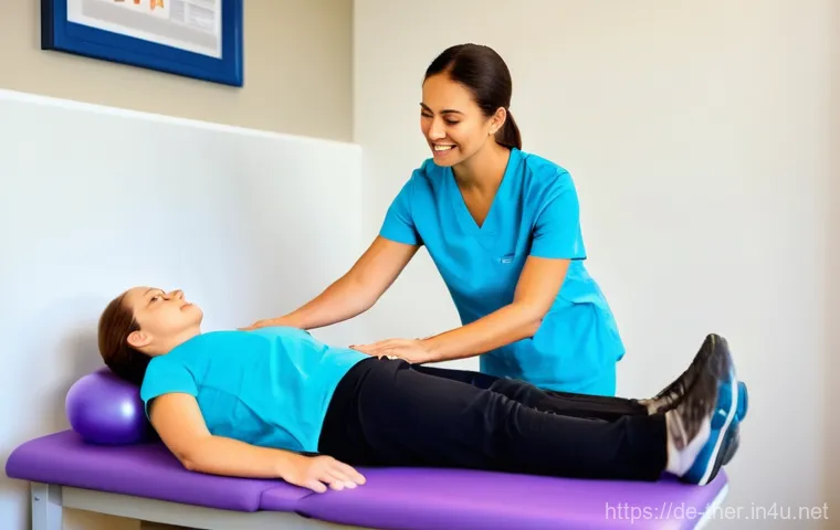 물리치료사 전문 과정 비교 - **Prompt 1: Classical Physiotherapy Training in a Clinic Setting**
    "A bright, clean, and modern ...