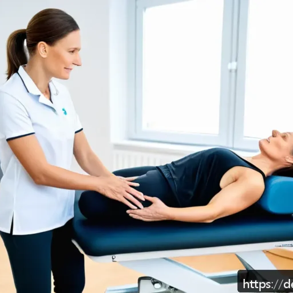 물리치료학 이론 총정리 - A modern physiotherapy clinic in Germany featuring a professional female physiotherapist demonstrati...